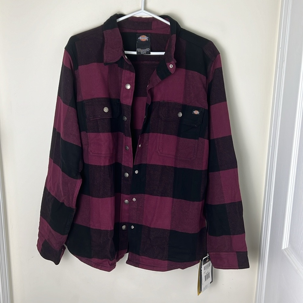 Dickies Plaid Flannel Shirt Jacket Size XL